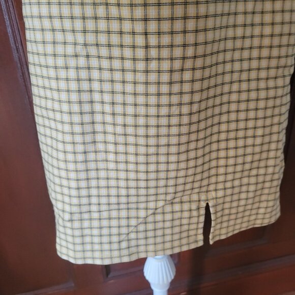 Hollister Yellow Plaid Sleeveless Mini Dress Size M 100% Cotton Womens - Picture 2 of 8